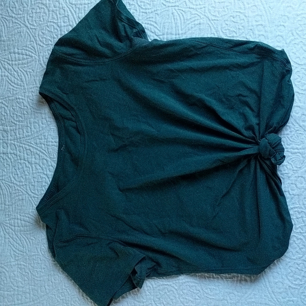 Women's short sleeve tie shirt